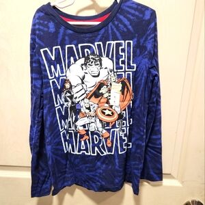 Marvel Kids Blue Graphic Long Sleeve Shirt
